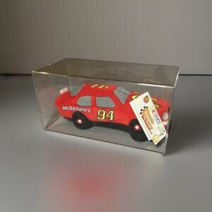 Vintage NASCAR Beanie Racers Plush Racing Car Bill Elliott McDonalds #94 Encased